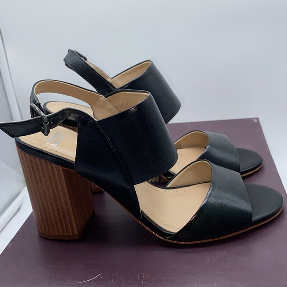 Johnston & Murphy Blaire Sandals Block Heels Black Glove Leather Size 6 1/2 - Picture 7 of 14
